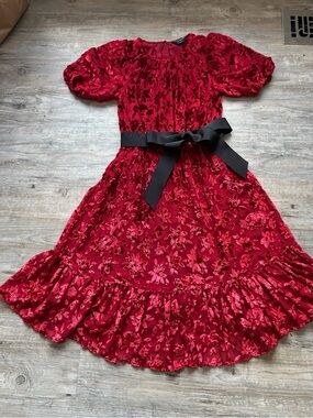 kate spade Winter Blooms velvet dress